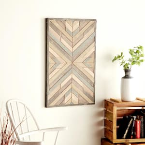 Wood Multi Colored Handmade Southwestern Geometric Wall Decor