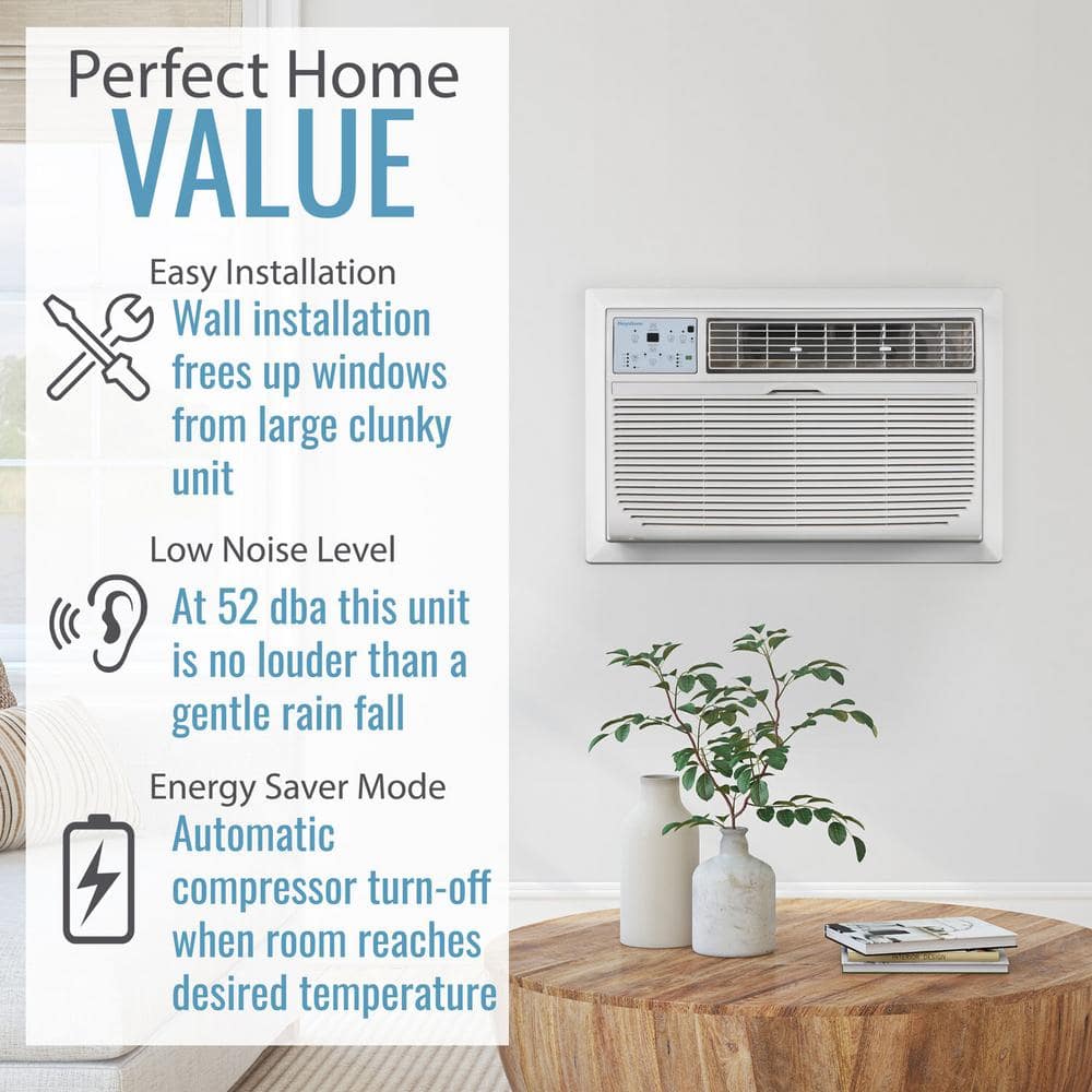 Keystone 8000 BTU White Through-the-Wall Air Conditioner with Remote