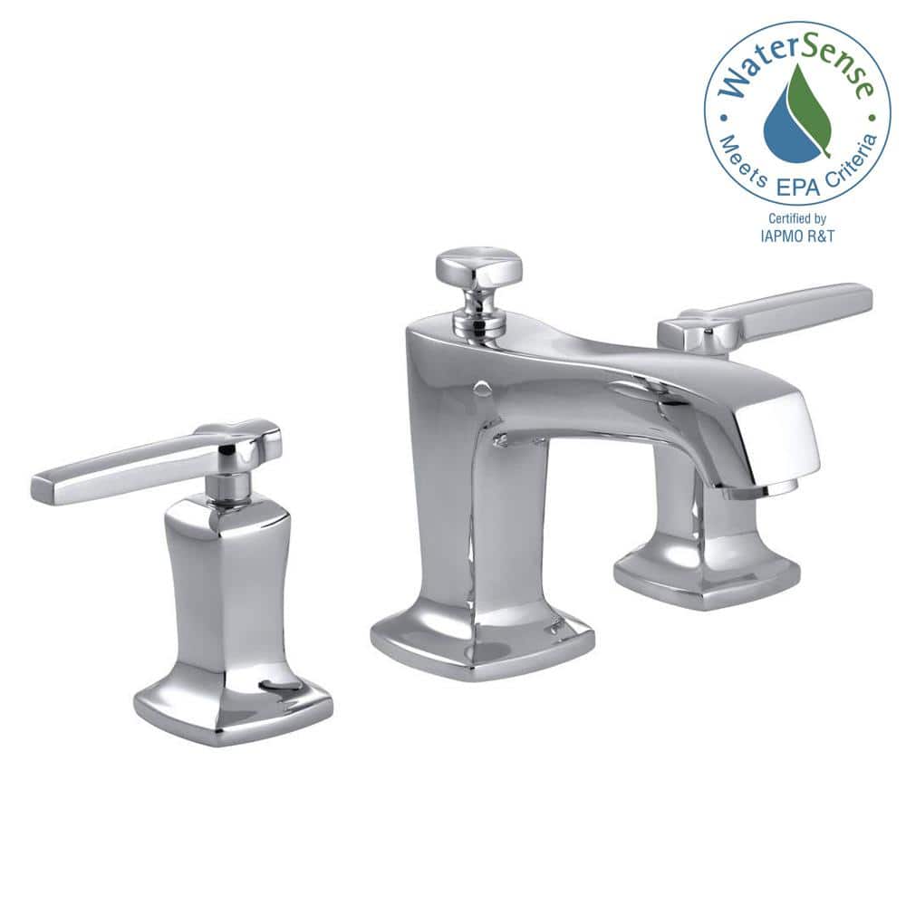 Margaux Polished Chrome Widespread Bathroom Faucet with Drain Assembly