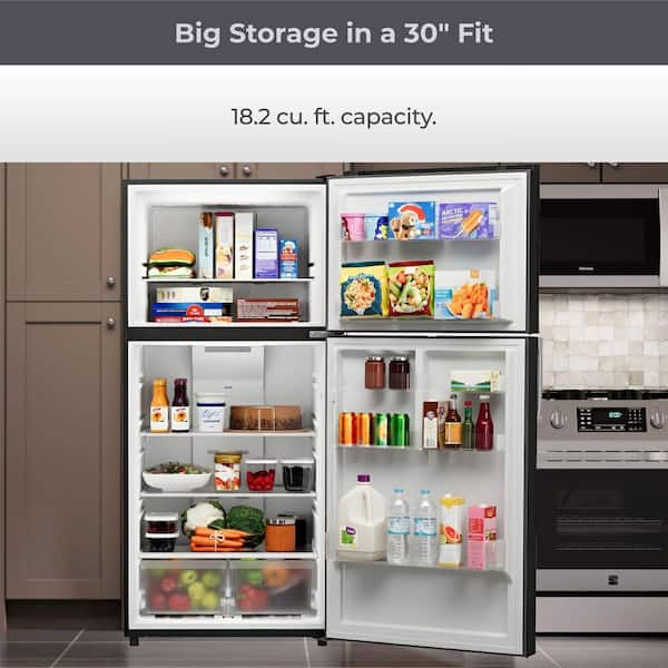 KENMORE 30 in. 18.1 Cu Ft Top Mount Refrigerator, Metallic Steel