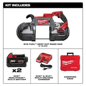 M18 FUEL 18V Lithium-Ion Brushless Cordless Deep Cut Band Saw Kit w/FUEL Compact Bandsaw