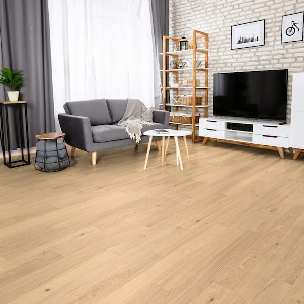 Take Home Sample - Yosemite Oak 1/2 in. T x 5 in. W Wire Brushed Engineered Hardwood Flooring