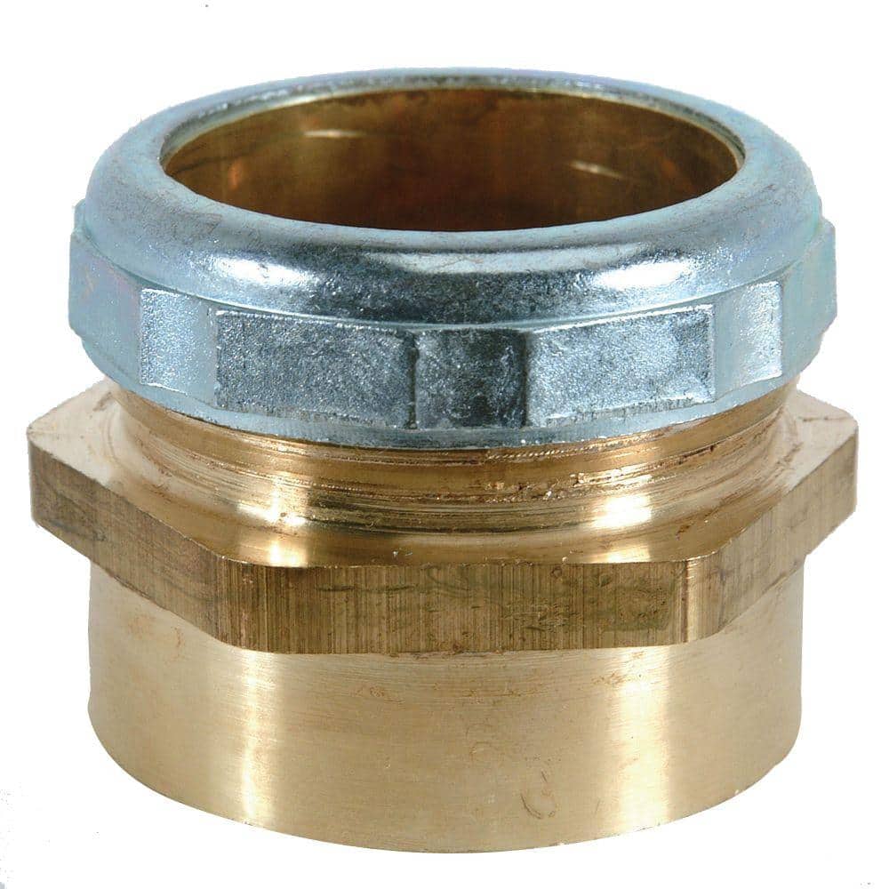 UPC 026613002453 product image for 1-1/2 in. O.D. Compression x 1-1/2 in. FIP Brass Waste Connector with Die Cast  | upcitemdb.com