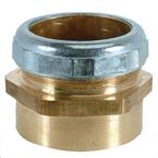 1-1/2 in. O.D. Compression x 1-1/2 in. FIP Brass Waste Connector with Die Cast Nut in Chrome
