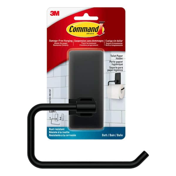 Wall Mounted Toilet Paper Holder in Matte Black