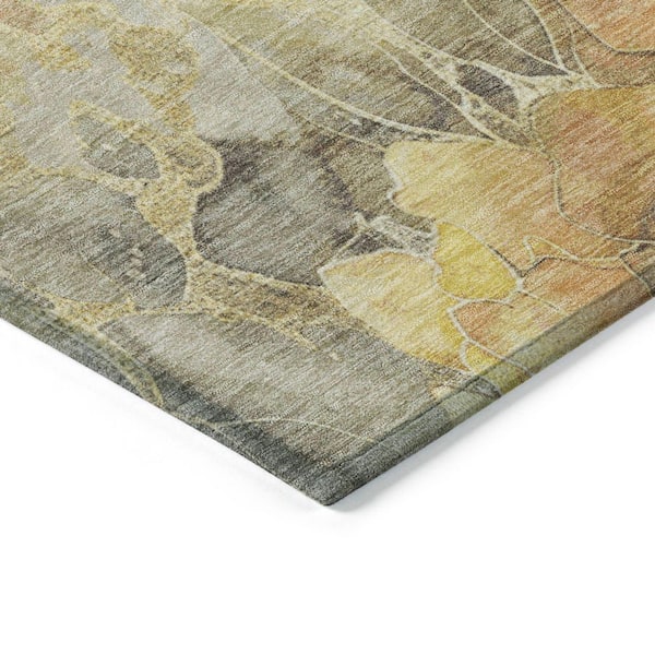 Chantille Machine Washable Indoor/Outdoor Abstract ACN1859 Gold 2 ft. 3 in. x 7 ft. 6 in. Runner Rug