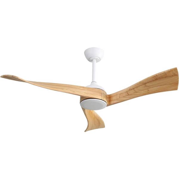 bessten Achilles 52 in. Modern IndoorandOutdoor White Ceiling Fan Without Light and 6 Speed Remote