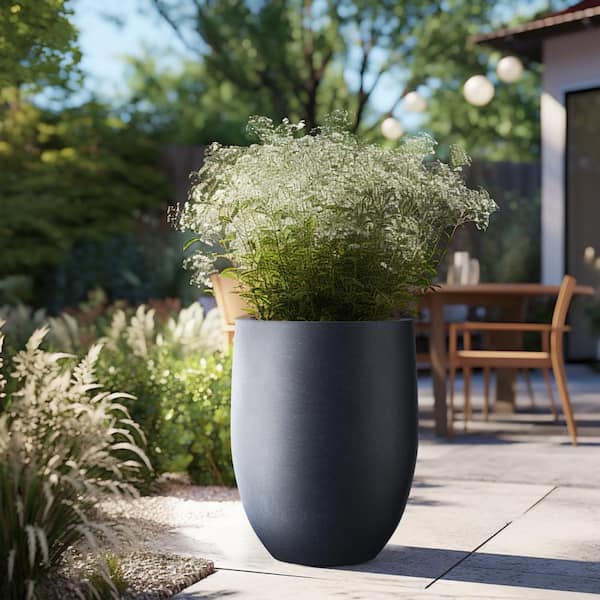 Flatform Charcoal Cement Indoor/Outdoor Planter Extra-Tall