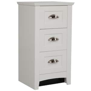 Lamport 18 in. W x 15 in. D x 33 in. H White Freestanding Linen Cabinet