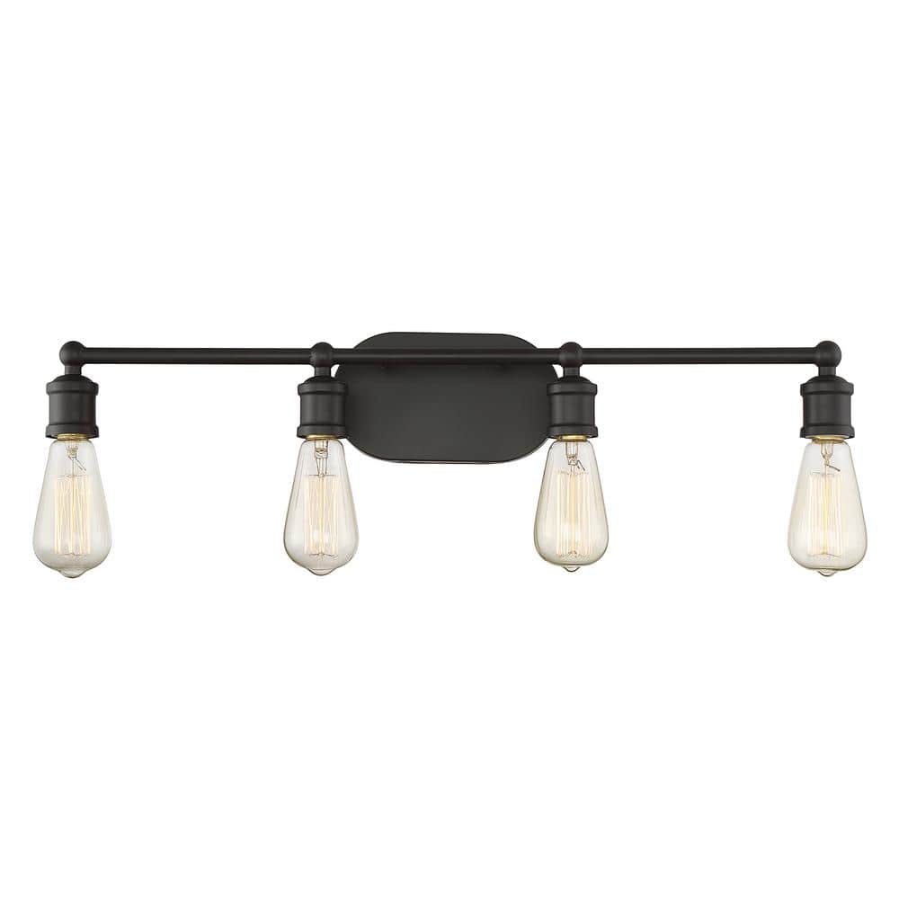 Oil Rubbed Bronze 4-Light Dimmable Vanity Fixture