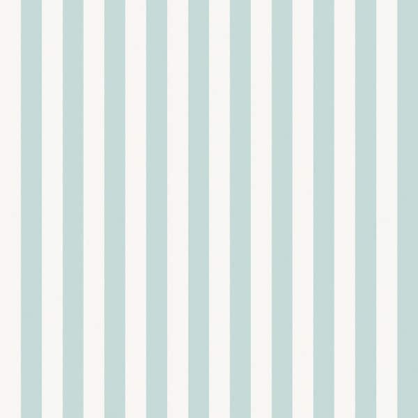 Unbranded 56 sq. ft. Blue and White Slender Stripe Wallpaper-DISCONTINUED