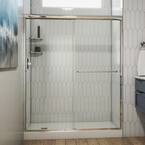 Ella Duo 55 in. x 70 in. Framed Sliding Shower Door in Chrome with 6 mm ...