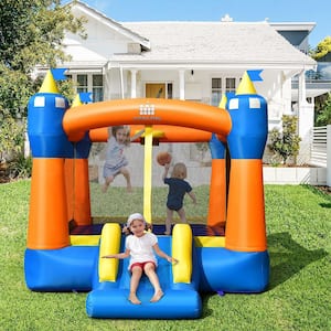 Inflatable Bounce House Kids Magic Castle with Large Jumping Area with 680-Watt Blower