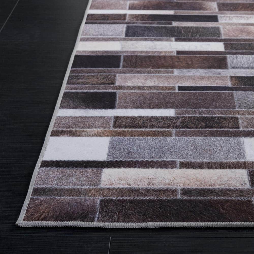 Ivory Faux Fur Rectangular Hand-knotted Rug, 3' x 5'