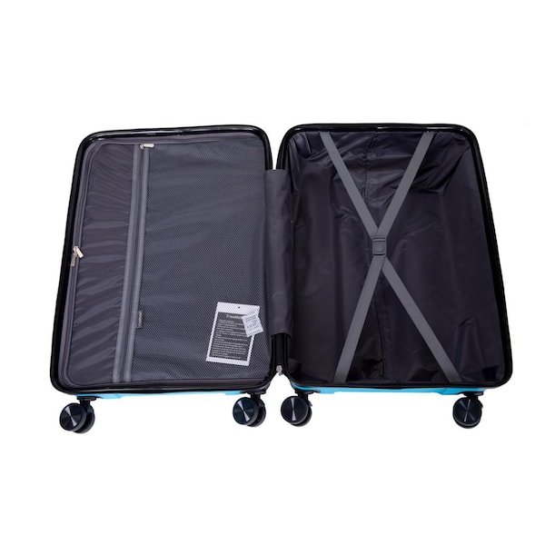 Hardside Luggage with Spinner Wheels with TSA Lock and Height Adjustable Handle-Blue | Costway