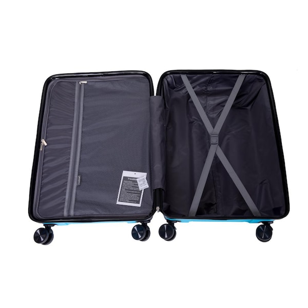 New Hardshell Luggage Set in Light Blue 3-Piece Lightweight Spinner Wheels Suitcase with TSA Lock (20 in./24 in./28 in.)
