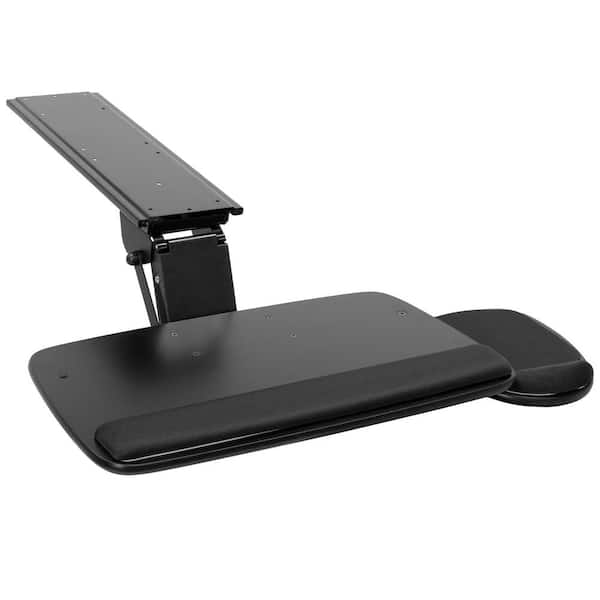 Black Under Desk Keyboard Platform with Wrist Support