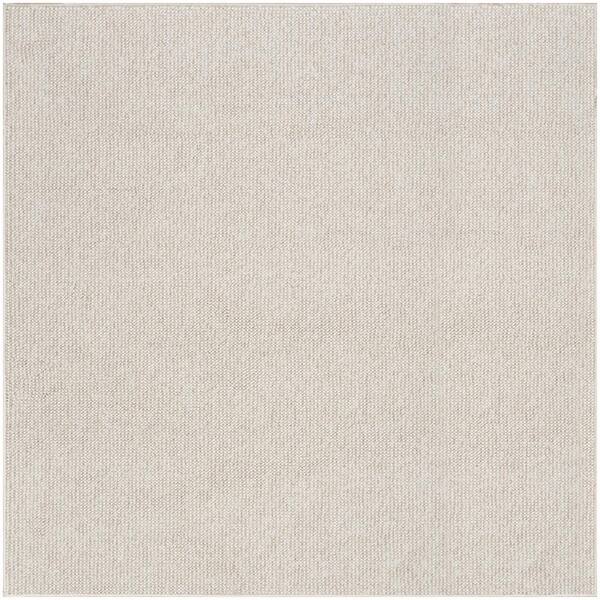 Textured Home Ivory Beige 5 ft. x 5 ft. All-over design Contemporary Area Rug