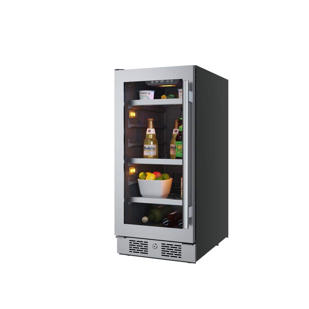 15-Inch Stainless Steel Smart Undercounter Beverage Refrigerator