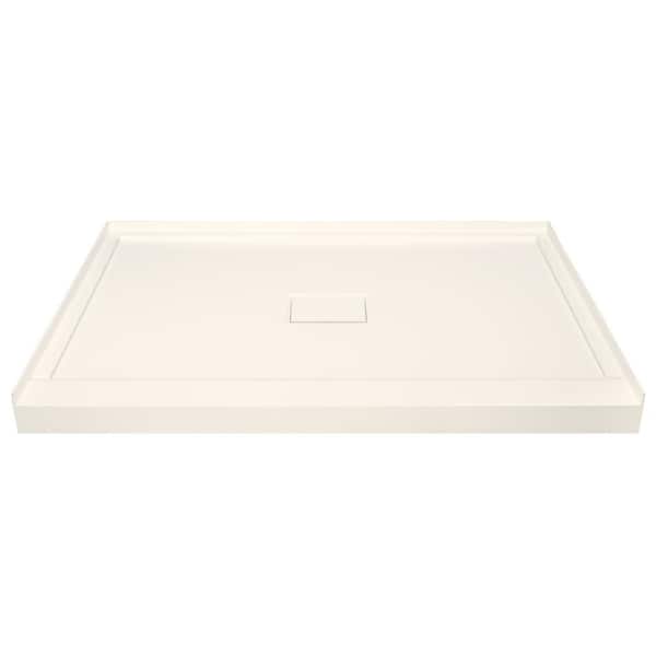 Transolid Linear 34 in. L x 48 in. W Single Threshold Alcove Shower Pan Base with a Center Drain in Cameo