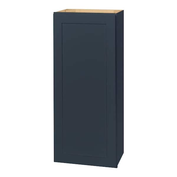 Avondale 18 in. W x 12 in. D x 42 in. H Ready to Assemble Plywood Shaker Wall Kitchen Cabinet in Ink Blue