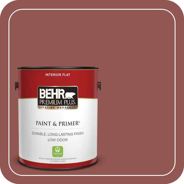 BEHR PREMIUM PLUS 1 gal. #MQ1-21 Rich Brocade Flat Low Odor Interior Paint & Primer