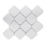 Marrakech White 9.38 in. x 12.25 in. Arabesque Glossy Ceramic Mosaic Tile (7.975 sq. ft./Case)
