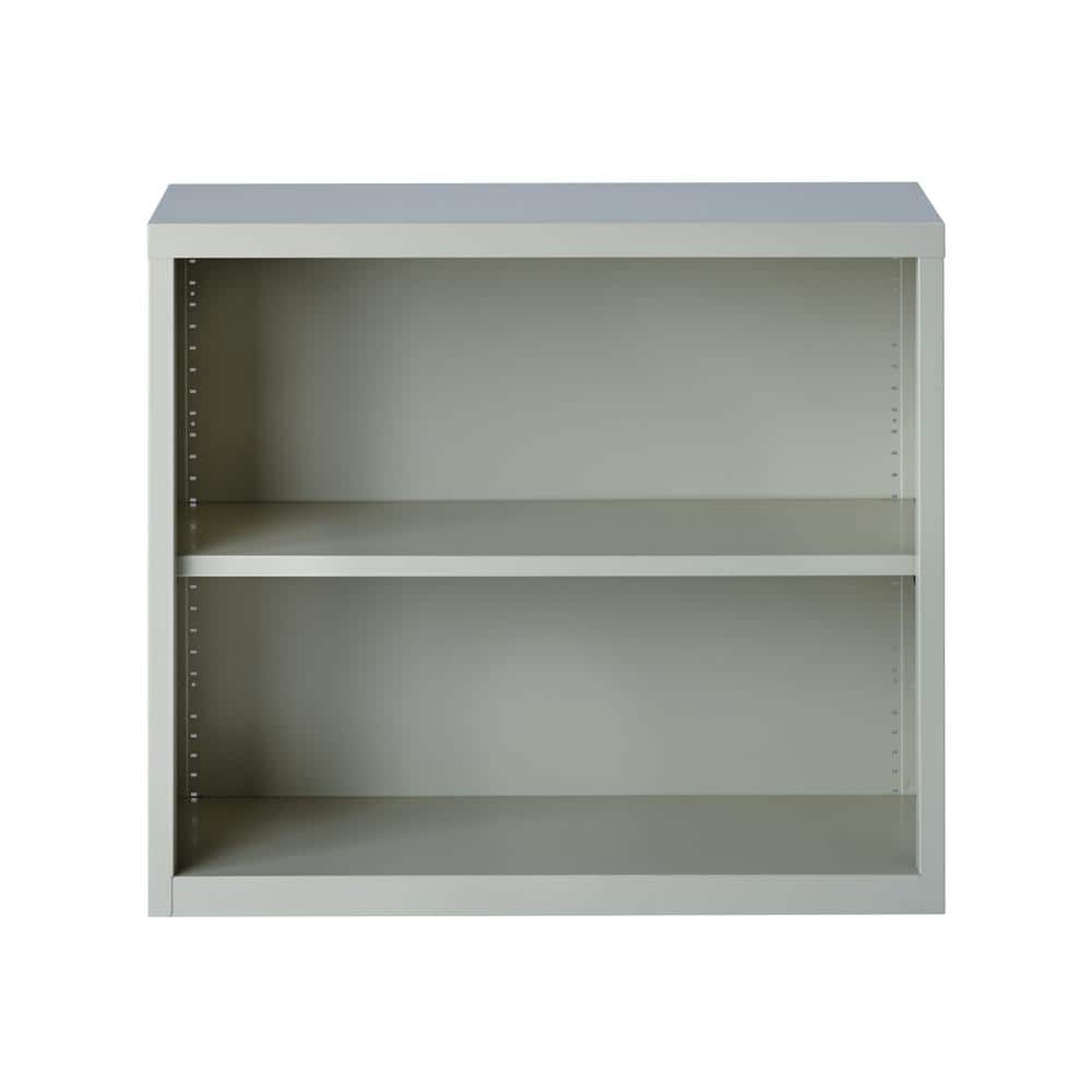 30 in. Tall Light Gray Metal 2-Shelf Standard Bookcase with Adjustable Shelf price history on PriceWatchPro