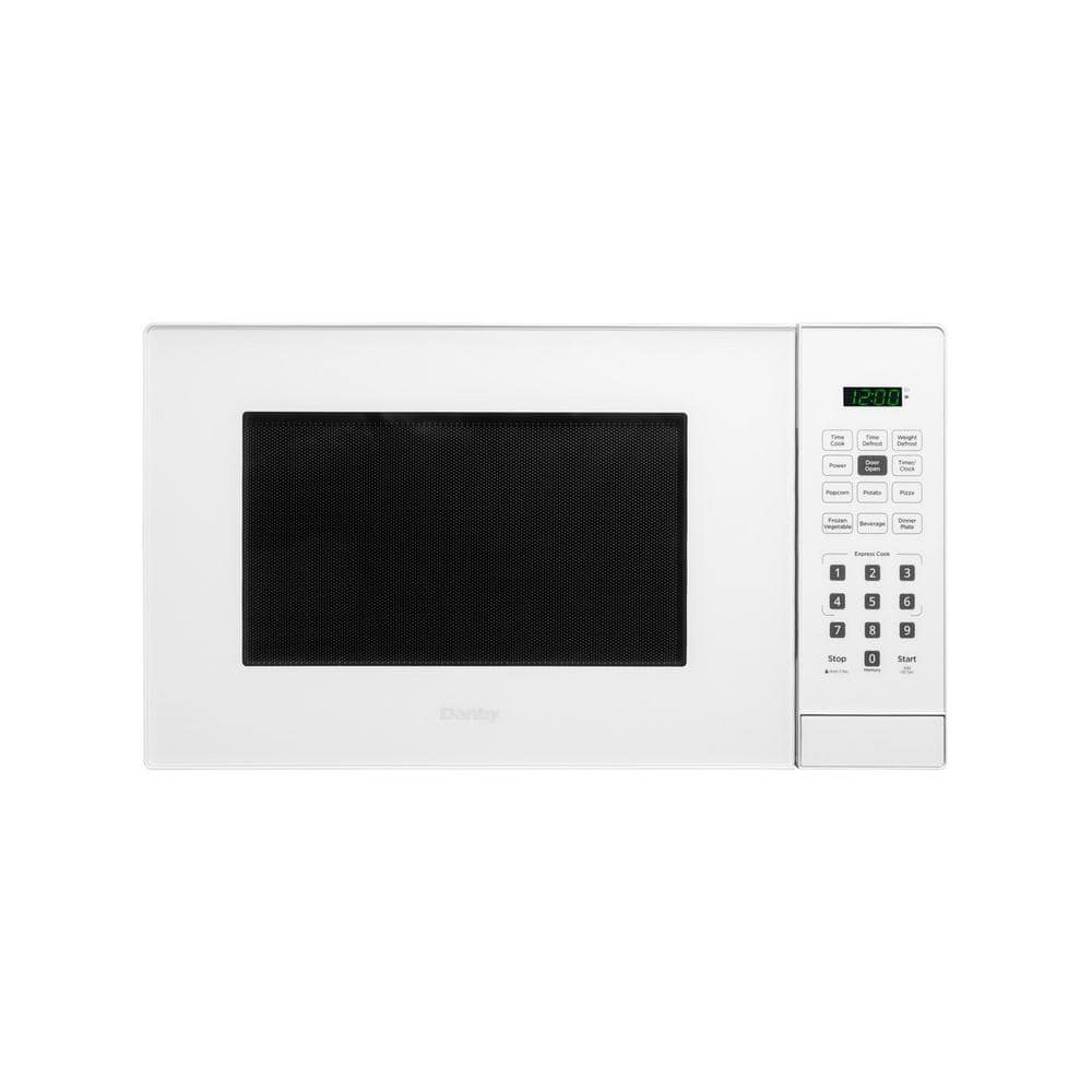 Danby 20.56 in. 1.1 cu. ft. Countertop Microwave in White with Auto Cook, Express Cook, Child Safety Lock