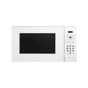 20.56 in. 1.1 cu. ft. Countertop Microwave in White with Auto Cook, Express Cook, Child Safety Lock