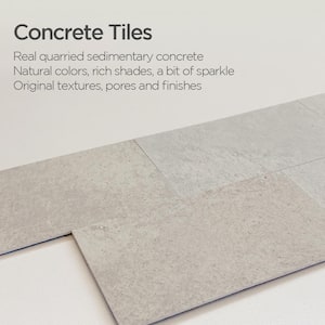 Concrete Subway 12pcs River Rock 24 in. x 6 in. Other Peel and Stick Tile Decorative Backsplash (10.32 sq. ft./Pack)