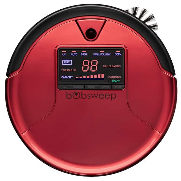 bObsweep PetHair Robotic Vacuum Cleaner and Mop with Auto Recharging Station, Large dustbin, Stair & Obstacle Detection in Rouge