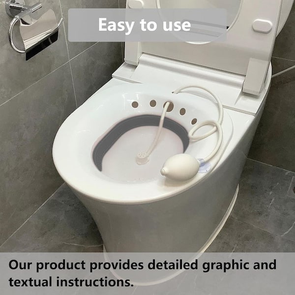 Adrinfly Foldable Sitz Bath Tub for Hemorrhoids and Anal