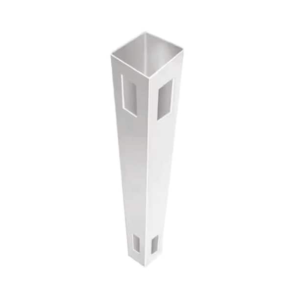 Tunearary 95 in. H, Corner Post for White Vinyl Routed Fence (Includes Fence Cap), Set of 2, Garden, Patio, Backyard Fence