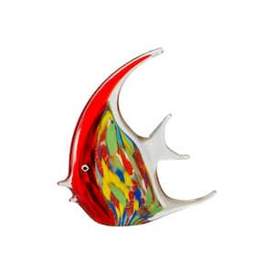 8.75 in. Tall Astola Fish Handcrafted Murano-Style Art Glass Figurine