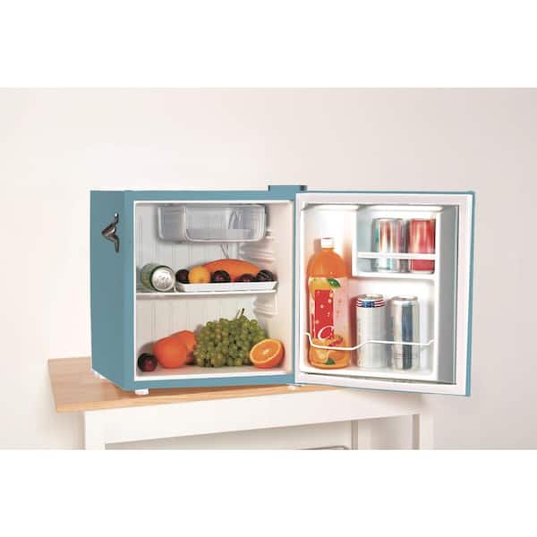 frigidaire mini fridge blue button