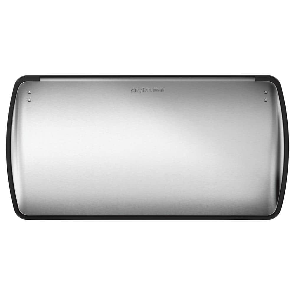 Brushed Stainless Steel Dual Compartment Recycling Kitchen Trash Can