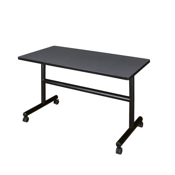 Regency Kobe Grey 48 in. W x 24 in. D Flip Top Mobile Training Table