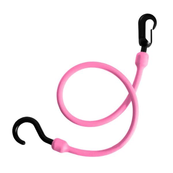 The Perfect Bungee 24 in. Polyurethane Fixed End Bungee Cord with Molded Nylon Hook and Clip-DISCONTINUED