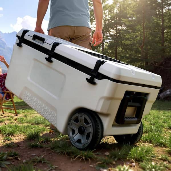 SKYSHALO Portable 106 qt. Rolling Cooler with Wheels, Leak
