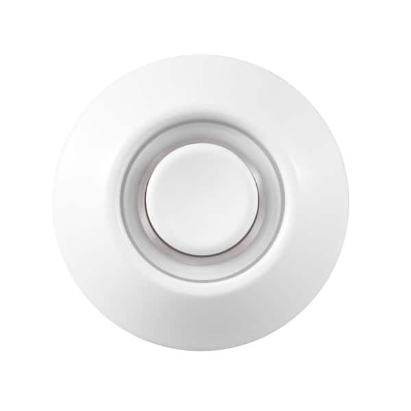 Heath Zenith White Metal Wired Lighted Push Button Doorbell