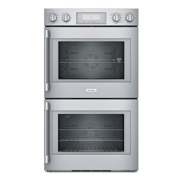 Thermador Professional Series 30 In Double Electric Wall Oven With Convection Self Cleaning Stainless Steel Right Swing Pod302rw The Home Depot - Wall Ovens That Open From The Side