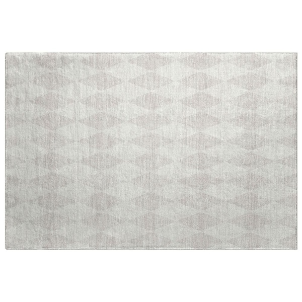 Dream Shag Premium Machine Washable Abstract ADS578 Ivory 2 ft. x 3 ft. Accent Rug