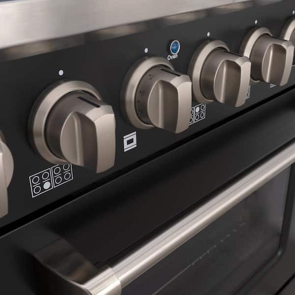 Akicon 48in. 8 Burners Freestanding Gas Range in Black