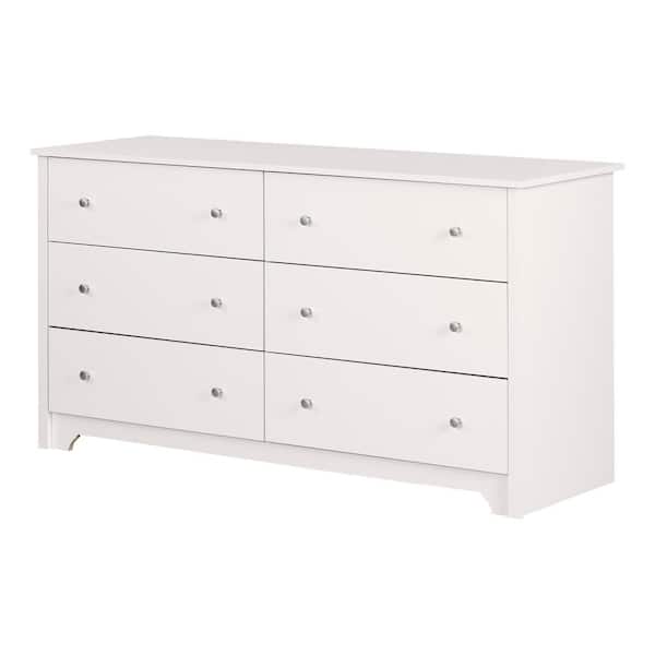 South S Vito 6 Drawer Pure White, Average Cost Of Bedroom Dresser