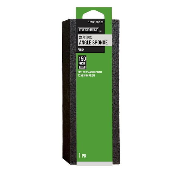 Everbilt 1 in. x 0.2 in. x 8 in. XL Dual Angled D'WALL Sanding Sponge Fine