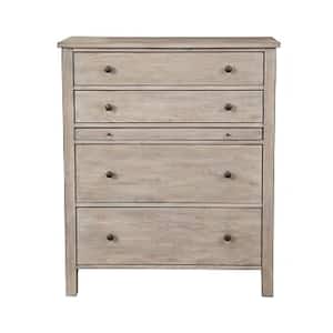 38 in. Gray 4-Drawer Chest of Drawers