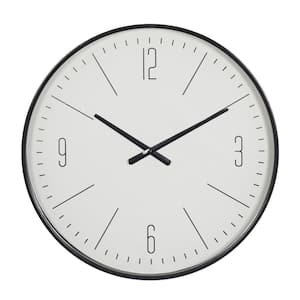 20 in. x 20 in. Black Glass Wall Clock