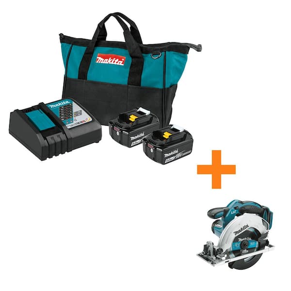 18-Volt LXT 4.0 Ah Battery and Rapid Optimum Charger Starter Pack with Bonus 18-Volt LXT 6-1/2 In. Circular Saw 18-Volt LXT 4.0 Ah Battery and Rapid Optimum Charger Starter Pack with Bonus 18-Volt LXT 6-1/2 In. Circular Saw