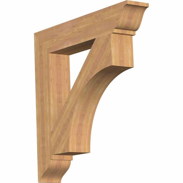 Ekena Millwork 5-1/2 in. x 34 in. x 34 in. Western Red Cedar Westlake Traditional Smooth Bracket